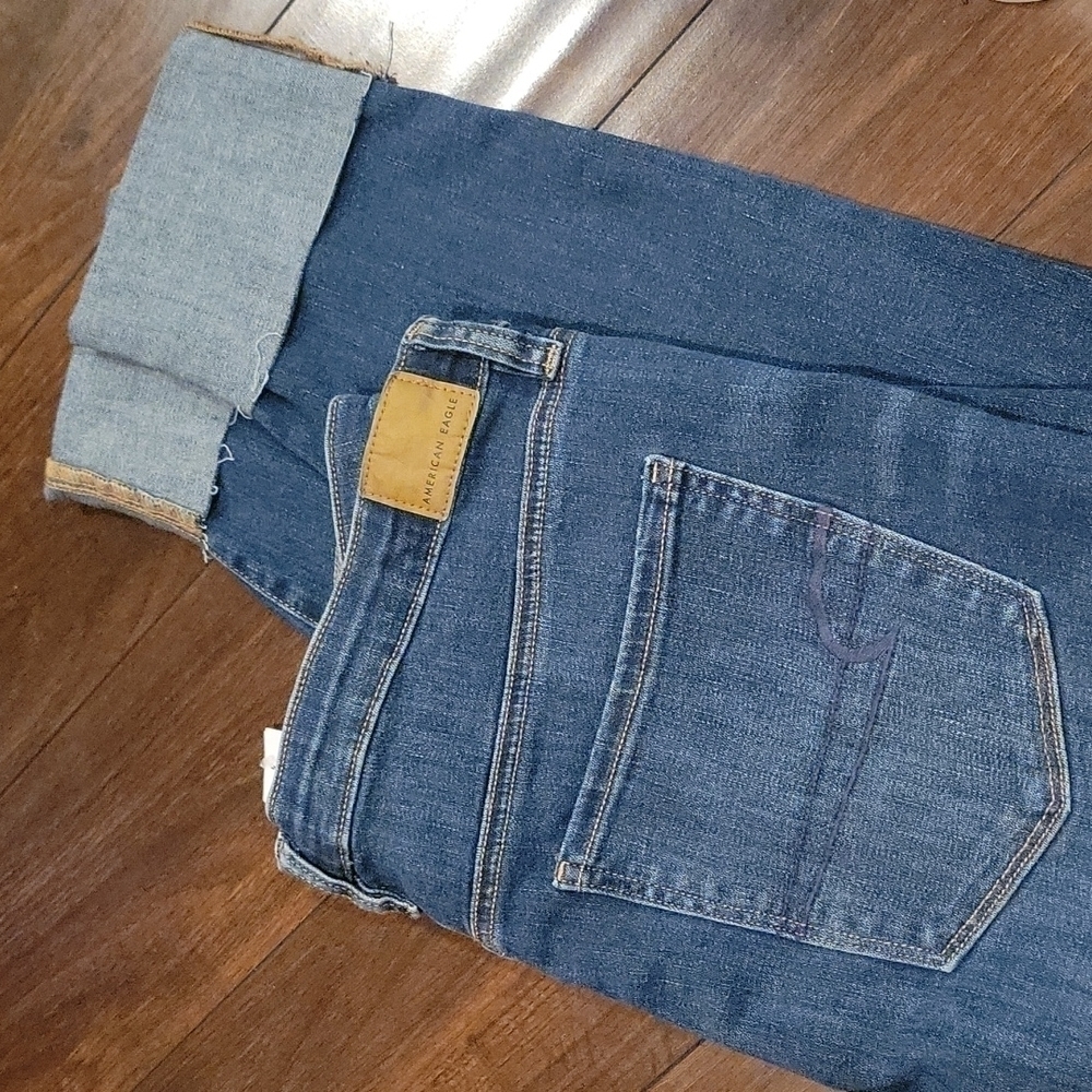 NEW! AMERICAN EAGLE High-Rise Super Stretch Jegging Crop Jeans 18 Long. - Picture 2 of 7